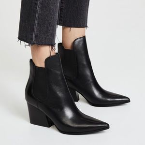 Kendall and Kylie Finley Leather Bootie in Black